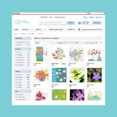 GiftShop - UI design